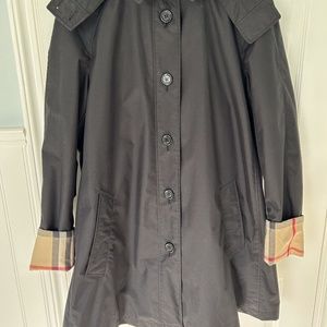 Burberry Rain Coat Black Size 12